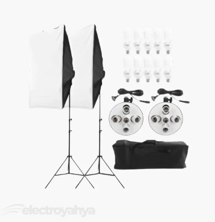 Kit d’éclairage de 2 softbox avec lampes